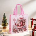 thumbnail image 5 of Clearance Under $1 Christmas Non-Woven Tote Bag with Handles - Pink Style 2, 5 of 5