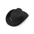 thumbnail image 2 of Deago Western Cowboy Hat for Men Women Classic Roll Up Fedora Hat Cowgirl Cap with Buckle Belt (Black), 2 of 8