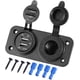 thumbnail image 1 of Adaptador de cargador de encendedor de cigarrillos con conexión de enchufe USB dual para coche, camión, motocicleta, 12V, negro, 1 of 6