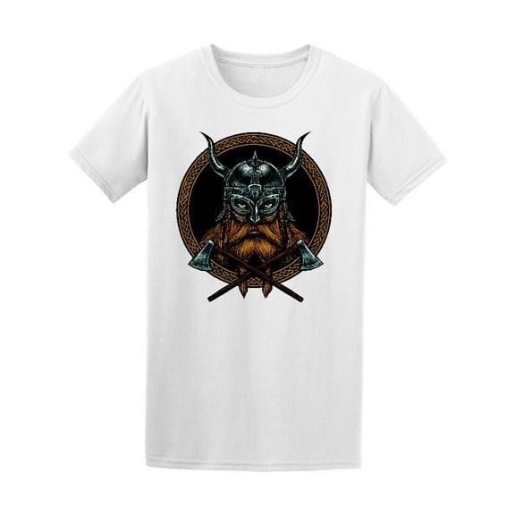 Cool Ancient Viking Head T-Shirt Men -Image by Shutterstock, Male Medium