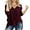 Wine Red, variant on JWD Womens Loose Blouse Long Sleeve V Neck Button Down T Shirts Tie Front Knot Casual Tops Wine Red XL