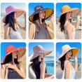 thumbnail image 4 of Chapeau de Soleil Papillon Réversible : Chapeau de Plage en Coton à Large Bord pour Femmes, 4 of 4