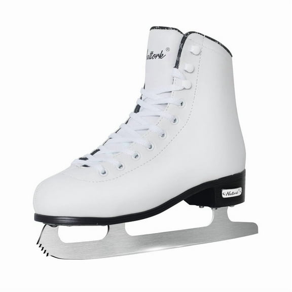 MammyGol Classic Ice Figure Skates for Womens/Misses/Girls Lace up with Stainless Steel Blade Light Support Ice Figure Skates in White Color