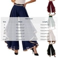 thumbnail image 2 of cocolona Womens Chiffon High Waist Palazzo Pants Phnom Penh Elastic Waist Wide Leg Travel Dance Pants, 2 of 4