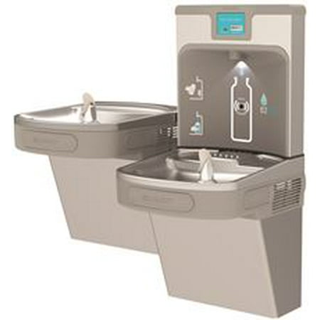 Elkay Filtered Enhanced Ezh20 Bottle Filling Station With Bi-Level Ada Cooler, Light Gray. both boxes included 