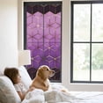 thumbnail image 2 of Window Privacy Film Purple Geometric Stained Glass Window Film Decorative Sun Block Window Cover Ombre Modern Abstract Art Window Clings Static Adhesive Sticker for Bathroom 23.6"x59", 2 of 7