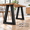 Trapezoid-14 IN, variant on U-shaped 36 IN Metal Furniture, Heavy Duty Industrial Steel Table Base