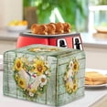 thumbnail image 3 of HELLHERO Hummingbird Sunflower Print Toaster Cover, Old Wooden Adjustable Bread Machine Dust Cover 2 Slice, Anti Fingerprint Oven Protector Waterproof, 3 of 8