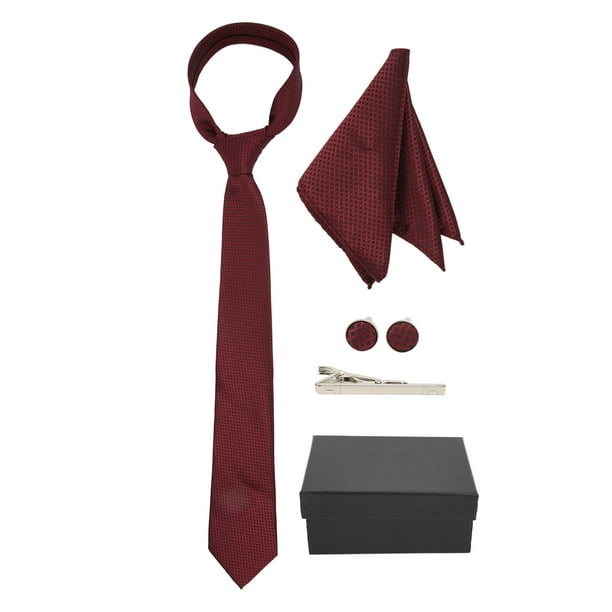 Corbatas De Hombre Modernas Set Corbata, Pañuelo Y Gemelos Para