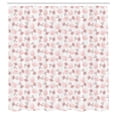 thumbnail image 2 of Ambesonne Floral Shower Curtain, Vintage Tiny Poppy Flowers, 69"Wx84"L, Burgundy Blush and White, 2 of 4