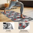 thumbnail image 4 of Cute Hedgehog with Red Bag Pattern Hot Yoga Mat Towel Non Slip for Hot Yoga - Quick-Drying Yoga Mat Cover with 4 Corner Pockets with Travel Bag - Hot Yoga Towel Non Slip 70"x26", 4 of 6