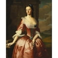 thumbnail image 2 of Robert Feke 15x18 Gold Ornate Wood Frame and Double Matted Museum Art Print Titled - Portrait of a Woman, 2 of 4