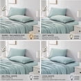 thumbnail image 5 of Southshore Fine Linens Vilano Pleats 3 Piece Extra Deep Pocket Sheet Set, 21-Inch Deep Pocket Bed Sheets with Flat Sheet and Pillowcase, Extra Soft Brushed Microfiber, Twin, Sky Blue, 5 of 9