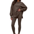 thumbnail image 2 of Mifsaly Track Suits 2 Piece Set for Women Loose Crewneck Sweatshirts and Base Leggings Fall Winter Daily Athletic Running Lounge Matching Outfits, 2 of 7