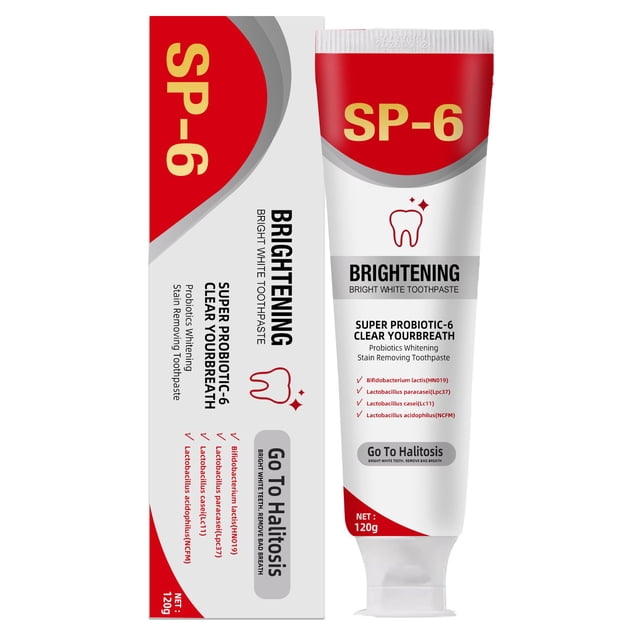 Pasta de dientes blanqueadora Sp 6 Ultra blanqueadora, Pasta de dientes Sp 6, Pasta de dientes ultra blanqueadora Sp - 6, Pasta de dientes iluminadora probiótica, Pasta de dientes para el cuidado de l