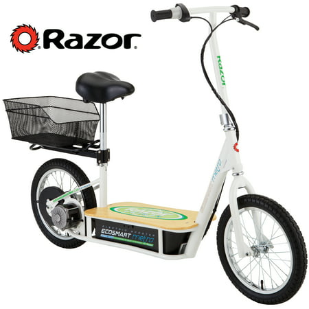 Razor 36-Volt EcoSmart Metro Adult Electric Scooter with Seat and Rear Wheel (Best Razor Scooter For Adults)
