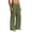 Army Green, variant on Men's Baggy Cotton Linen Pants Pleated Wide Barrel Leg Trousers Drawstring Summer Beach Casual Pants Size 2XL White
