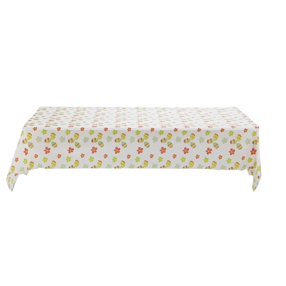 Easter Tablecloth Easter Tablecloth 54x108 Inch, Thick Plastic Waterproof, Egg and Flower Print, Party Decoration forIndoor/Outdoor Waterproof Tablecloth