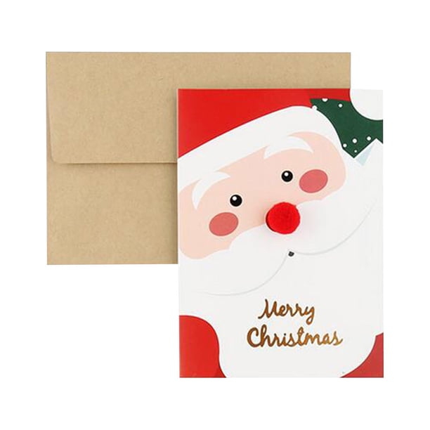 Tarjeta de Felicitación de Navidad Ganfancp Papel Kraft Vintage con Sobre Set de Sobres X 1