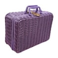 thumbnail image 1 of Maleta tejida, maleta de picnic, contenedor de artículos diversos, caja de regalo portátil, estuche de maquillaje, estuche de almacenamiento tejido a Violeta M, 1 of 8
