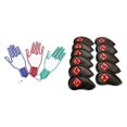 thumbnail image 1 of Duraderos Al Aire Libre Guantes De Golf Deporte Camilla Color Al Azar+Golf Iron Headcover Club Head Cover Protección Cierre Negro + Rojo Sunnimix none, 1 of 8
