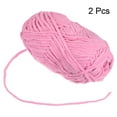 thumbnail image 3 of Uxcell 2Skeins Velvet Yarn Blanket Yarn 2x100g/7.1oz Polyester Soft Knitting Chenille Yarn Dark Pink, 3 of 7