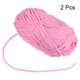 thumbnail image 3 of 2Madejas Chenilla Hilo Terciopelo Manta Hilo 2x100g/7.1oz 6 Súper Voluminoso Poliéster Suave Tejido para Ganchillo Tejedura Bolsos Bufanda Sombrero, Oscuro Rosa, 3 of 7