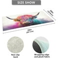 thumbnail image 3 of Highland Cow Kitchen Mat Soft and Absorbent Bath Mats for Bathroom Non Slip Quick Dry Shaggy Bath Carpet Machine Wash for Kitchen Bathroom Shower 39x20 in Home Decor, 3 of 7