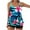 #16, variant on Busydd Plus Size Swimsuit for Women S-5XL Two Piece Tankini Bathing Suits Trendy Floral Print Sleeveless Swimwear with Boyshorts
