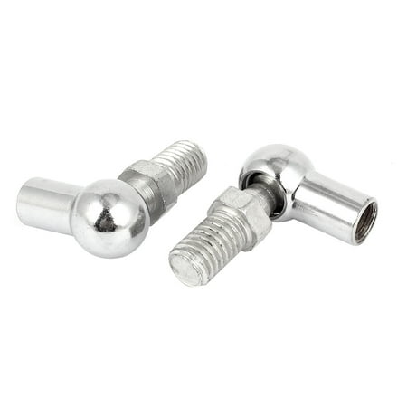 Ball Rod Ends Unique Bargains 10mm Male 8mm Female Thread L Shape Ball Joint Rod End Bearing 2 Pcs ()