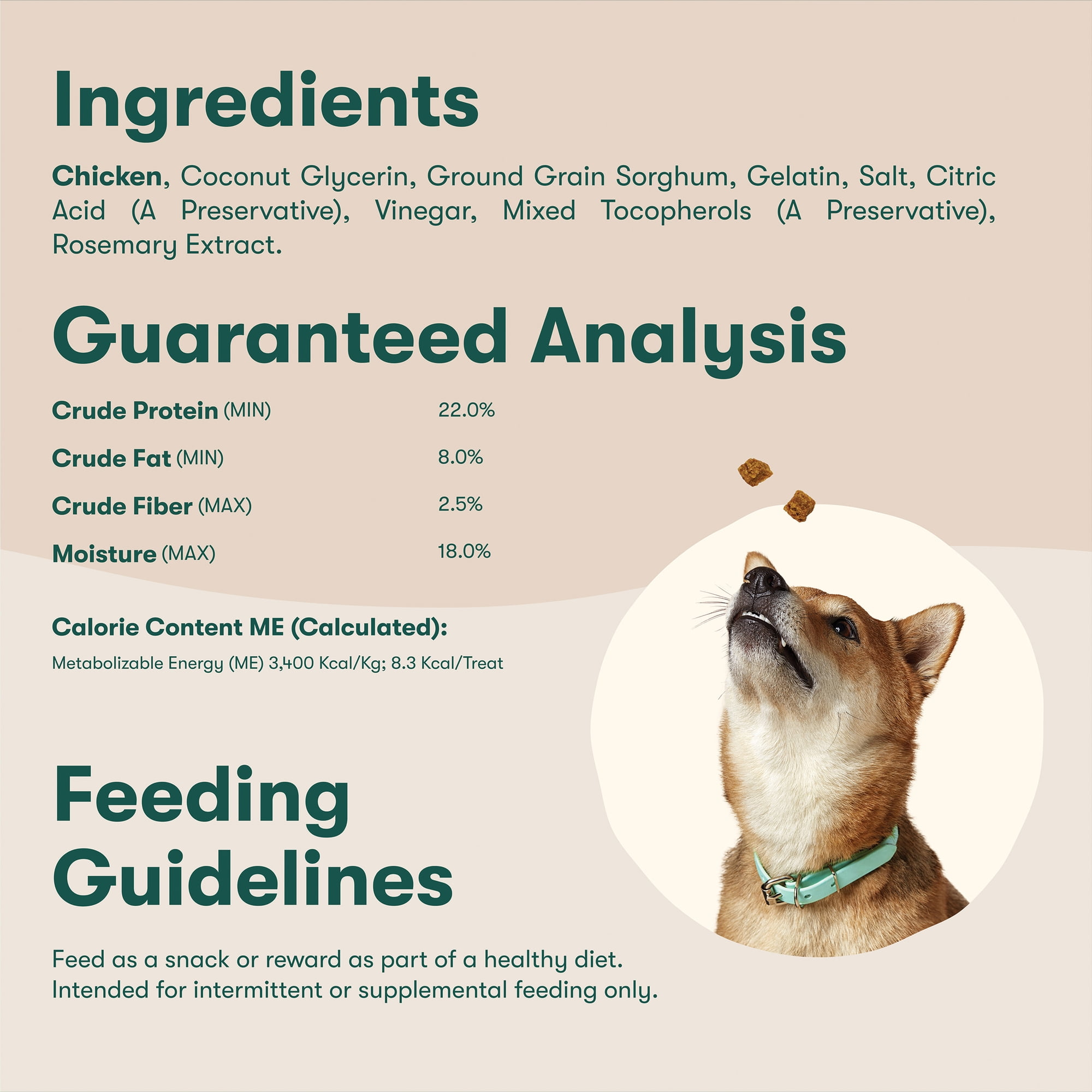 (4 pack) Jinx Chicken Bites, Natural Soft Jerky Dog Treats, 15 oz Bag