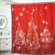 thumbnail image 5 of Cortina de ducha BuyWeek con estampado de árbol de Navidad 120 x 180 cm decoración de baño, 5 of 11