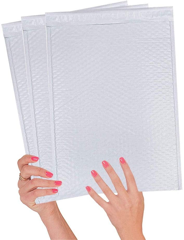 Poly Bubble Mailers 12x18 Airjackets Padded envelopes 12 x 18. Pack of 10 White XL Large Cushion