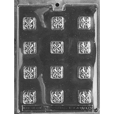 

Candyland Crafts Squares With Bows Chocolate Candy Food Safe Plastic with Durable and Reusable Mold | AO073 - (2 Pack)