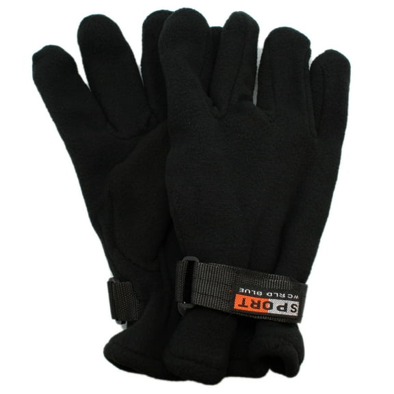 Black Sporting Fleece Gloves