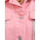 thumbnail image 4 of Chaqueta de mezclilla con flecos de manga larga y dobladillo deshilachado para mujer INSPIRE CHIC, corta, color rosa, 4 of 5