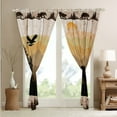 thumbnail image 6 of Erosebridal Black Bear Window Curtains,Rustic Brown Woodland Hunting Animal Curtains & Drapes,Countryside Wooden Board Blackout Curtains,Bears Birds Pine Mountain Curtains for Living Room,52x84 inch, 6 of 6