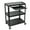 Black, variant on Extra Wide Steel Adjustable Height AV Cart With Pullout Keyboard Shelf
