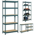 thumbnail image 6 of Topeakmart 2 Pieces of 5 Tiers Boltless Storage Shelf Goods Rack for Home Warehouse, Neptune Blue, 6 of 8
