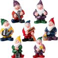 thumbnail image 1 of 7 pcs Resin Miniature Elf Statues Fairy Garden Mini Gnome Statue for Tabletop and Garden, 1 of 5