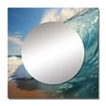 thumbnail image 2 of Designart "Aqua Marine Ocean'S Might Revealed II" coastal Square Mirror For Wall Decor - Large Turquoise Square Printed Wall Mirror Art - Square Coastal Mirror - Wall Mounted Square Large Mirror, 2 of 5