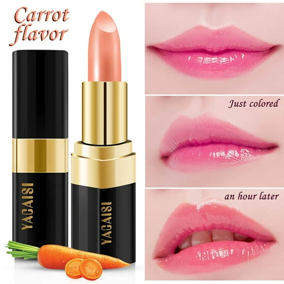 FcBaudy Lipstick for Women, Lip Stain, Lip Gloss Lipstick Lips Color Changing Transparent Flower Jelly Lip Gloss Makeup Long lipstick