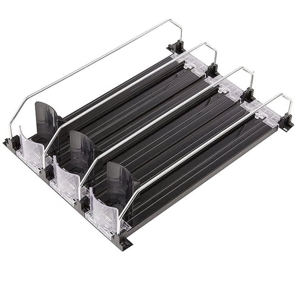 Dispensador de latas de refresco para refrigerador con deslizamiento ajustable: perfecto para refrescos, cerveza y otras bebidas