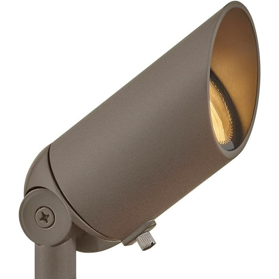 Hinkley Landscape Lighting 1536TXB Spot Light - MR16 LED Bulb Required, 50w - Textured Brown Clear Lens
