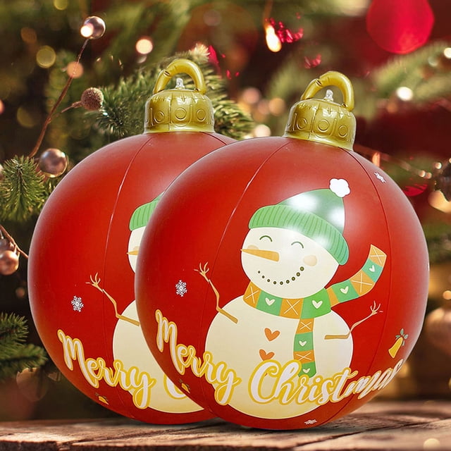 Bola inflable de Navidad grande, bola inflable de 60CM, decoración versátil para interiores y exteriores