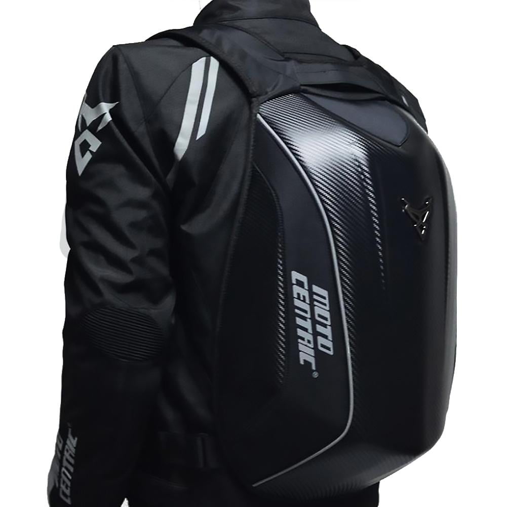 Bulary Carbon Fiber Motorcycle Backpack Riding Bag MC Backpack Rider Motorcycle Waterproof Hard Shell Kawasaki Turtle Bag 