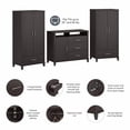 thumbnail image 3 of Somerset Armoire Cabinets & Dresser TV Stand in Storm Gray - Engineered Wood, 3 of 7