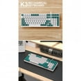 thumbnail image 5 of K3 Mechanical Keyboard 980 Games 100 Keys Hot-plug USB Wired Computer Keyboard with Backlight Water Green Red Axis, 5 of 5