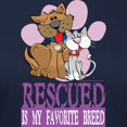 thumbnail image 3 of CafePress - Rescued Is My Favorite Breed T Shirt - Women's Traditional Fit Dark T-Shirt, 3 of 4