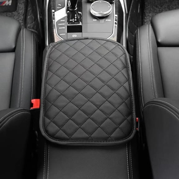 Vruelia Arm Rest Covering Car,Auto Center Console Cover Pad Universal Fit for SUV/Truck/Car, Waterproof Car Armrest Seat Box Cover, Leather Auto Armrest Cover